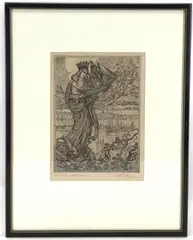 Our Lady of Gloucester by Nicola D'Ascenzo, Etching, sold Jul 2023
