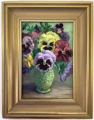 Untitled by Mildred S. Gehman, Oil on board, sold Jul 2023