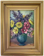Untitled by Mildred S. Gehman, Oil on board, sold Jul 2023