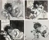 Untitled by Nora Hauser, Watercolor on paper (4), sold Jul 2023