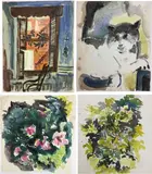 Untitled by Nora Hauser, Watercolors (4), sold Jul 2023