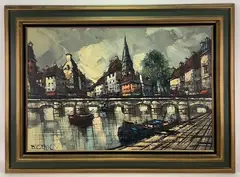 Untitled by Boris Cenic, Oil on canvas, sold Aug 2023