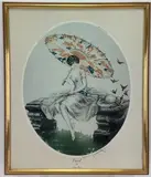 Parasol by Louis Icart, Lithograph, sold Aug 2023