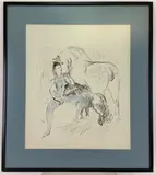 Circus Girl with Horses by Marcel Vertès, Lithograph, sold Aug 2023