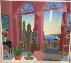 San Remo by Thomas Frederick McKnight, Serigraph, sold Aug 2023