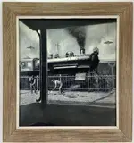 Passenger Traffic by William Harnden Foster, Oil on canvas, sold Sep 2023