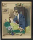 Untitled by Alex Ross, Gouache on paper, sold Sep 2023