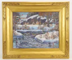 Untitled by Arthur Meltzer, Oil on board, sold Sep 2023
