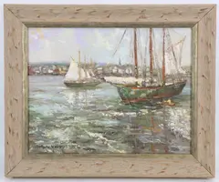 Untitled by Christopher G. Willett, Oil on board, sold Sep 2023