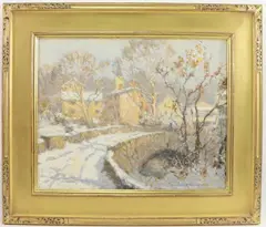 Point Pleasant by Laurence A. Campbell, Oil on board "Point Pleasant", sold Sep 2023