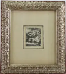 St. Jerome Reading by Rembrandt Harmensz van Rijn, Etching, sold Sep 2023