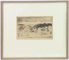 Erwinna by Daniel Garber, Etching, sold Sep 2023