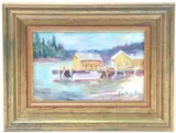 Nova Scotia by Evelyn Marie Allen Faherty, Oil on board, sold Sep 2023