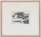 Bridge New Hope by John Fulton Folinsbee, Etching, sold Sep 2023