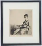 Young Man by Daniel Garber, Etching, sold Sep 2023