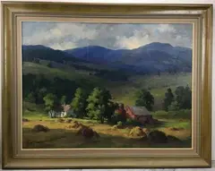 Cloud Shadows by Henri Brenou by Henri Brenou, Oil on canvas, sold Sep 2023