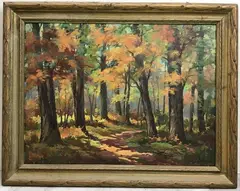 Untitled by Ray Huntsman, Oil on board, sold Sep 2023