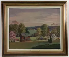 Lahaska Meadows by Vernon Wood, Oil on canvas, sold Sep 2023