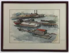 Untitled by Moses Oley, Watercolor, sold Sep 2023