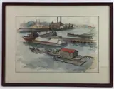 Untitled by Moses Oley, Watercolor, sold Sep 2023