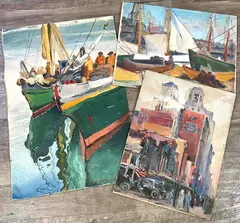 Untitled by Eleanor Beatrice Acker, Watercolors (3), sold Sep 2023