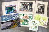 Untitled by Eleanor Beatrice Acker, Watercolors (3) and prints (4), sold Sep 2023