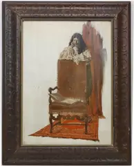 Untitled by Paul Strayer, Oil on board, sold Oct 2023