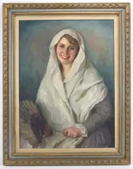 Untitled by Eugenio Hermoso, Oil on canvas, sold Oct 2023