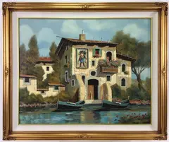 Untitled by Guido Borelli, Oil on canvas, sold Oct 2023