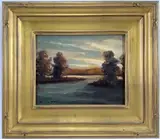 Lake Galena, Doylestown by Christopher G. Willett, Oil on board, sold Oct 2023