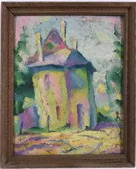 Untitled by Richard Rogers, Oil on board, sold Oct 2023