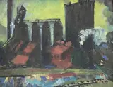 Untitled by Mary Bean Rogers, Oil on board, sold Oct 2023