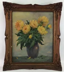 Untitled by Edward Mesjasz, Oil on canvas, sold Nov 2023