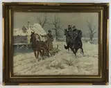 Untitled by Edward Mesjasz, Oil on canvas, sold Nov 2023
