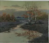Untitled by Edward Mesjasz, Oil on canvas, sold Nov 2023