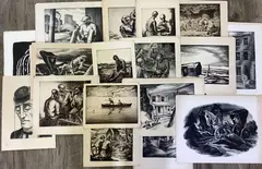 Estate of Thomas Richard Hood by Thomas Richard Hood, Drypoint etchings, sold Nov 2023