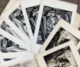 Estate of Thomas Richard Hood by Thomas Richard Hood, Drypoint etchings, sold Nov 2023