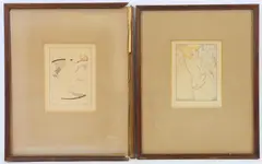 Untitled by Gustave Buchet, engravings from the poetry book Les Amies - Filles (2), sold Nov 2023