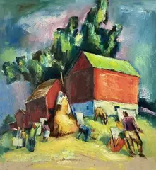 Untitled by Richard Rogers, Oil on canvas, sold Nov 2023