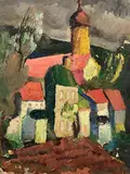 Untitled by Richard Rogers, Oil on board, sold Nov 2023