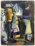Untitled by Richard Rogers, Oil on board, sold Nov 2023