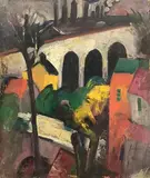 Untitled by Richard Rogers, Oil on board, sold Nov 2023