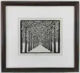 The Lane by Wharton Esherick, Woodblock, sold Nov 2023