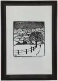 January by Wharton Esherick, Woodblock, sold Nov 2023