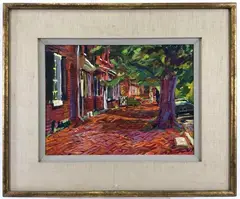 Red Brick by Ben Eisenstat, Oil on canvas, sold Nov 2023