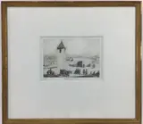 Chimmey's Chimayo by Bror Julius Olsson Nordfeldt, Engraving, sold Nov 2023