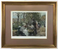 Stroll in the Park by Patrick Ryan, Serigraph, sold Nov 2023