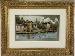 Untitled by Guido Borelli, Oil on silver, sold Dec 2023