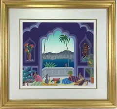 Jaipur Lake Pavilion by Thomas Frederick McKnight, Serigraph, sold Dec 2023