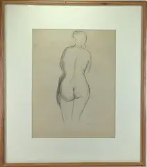 Nude from Rear by Ben Benn, Pencil on paper, sold Dec 2023